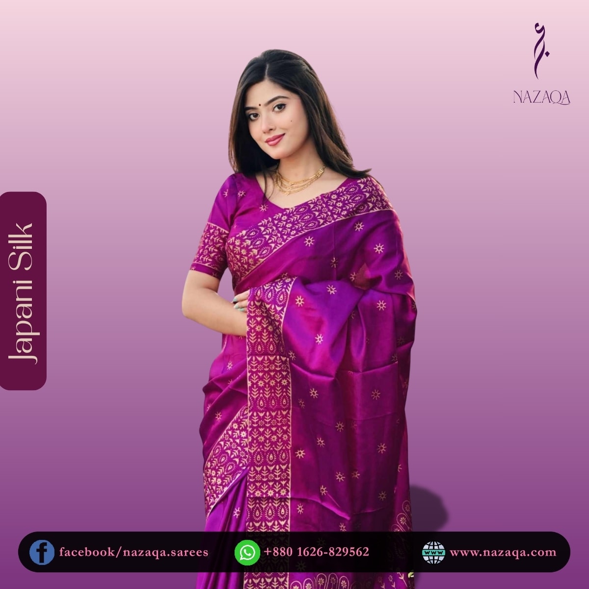 Japani Silk Purple Saree.